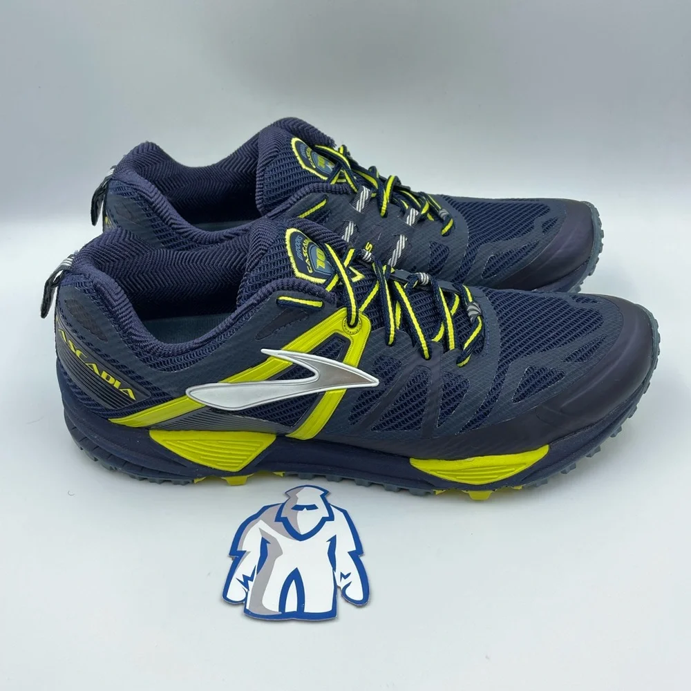 Brooks Cascadia 10 Blue/Neon Green Men’s Sz 9.5